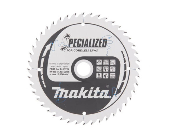 Griešanas disks kokam Makita SPECIALIZED; 165x1,45x20,0 mm; Z44; 23°